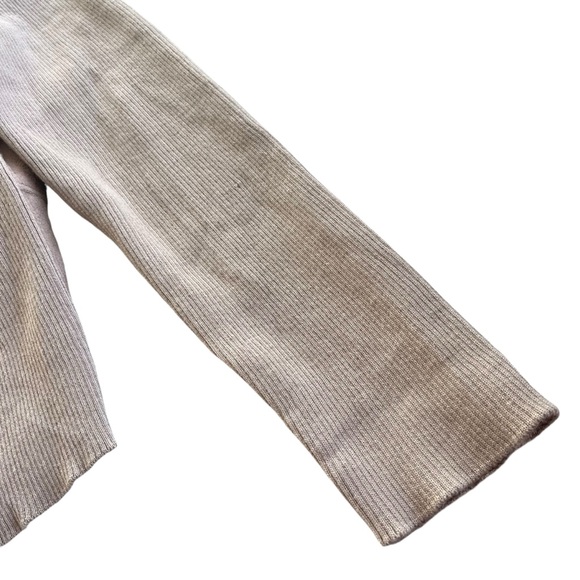 Jaclyn Smith Womens Sz XL Tan Faux Fur Collar Suede Front Knit Penny Lane Jacket - Picture 13 of 16